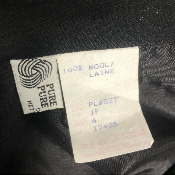 Vintage Proportion Petites Wool & Leather Blazer, size 6P - Picture 8 of 13